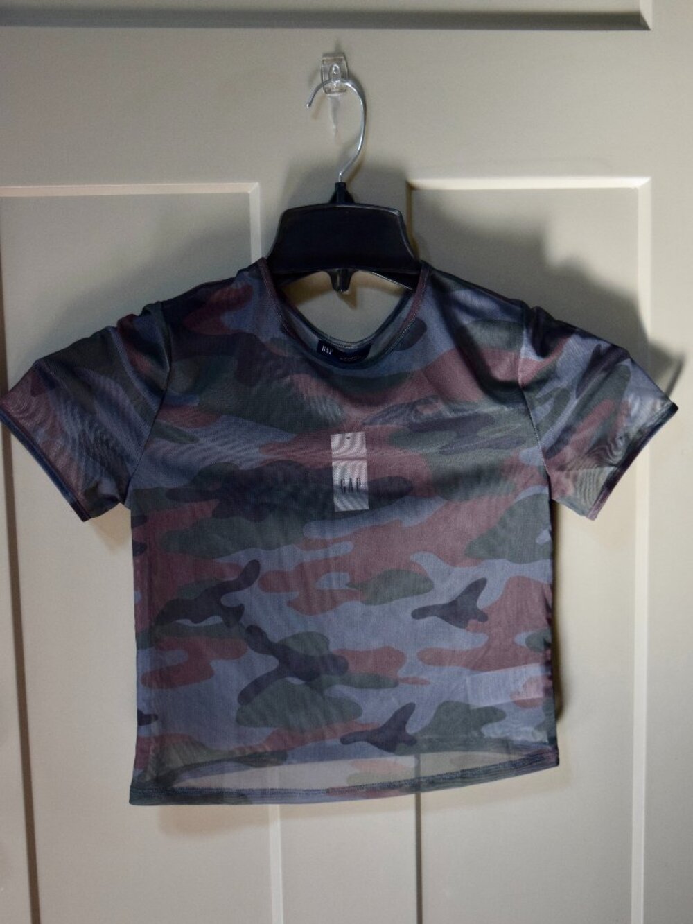 Gap Mesh Camo Top NWT